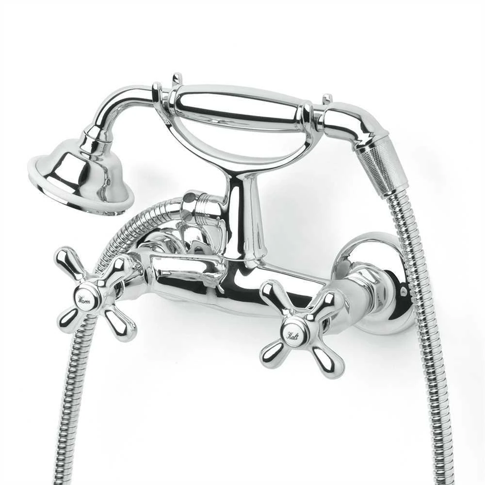 11.011.12 Duscharmatur mit Gabel Kreuzgriff THPG Messing verchromt