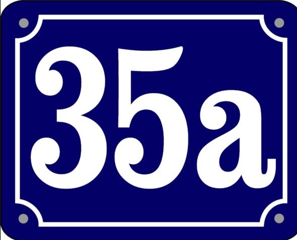 620.0002.25 Hausnummer Emailleschild