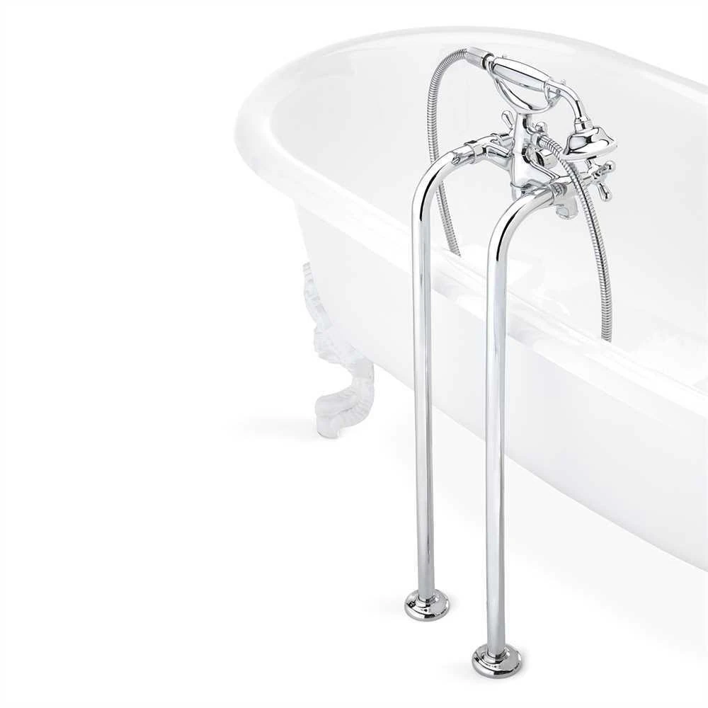 11.010.12 Badewannenarmatur THPG Messing verchromt freistehend