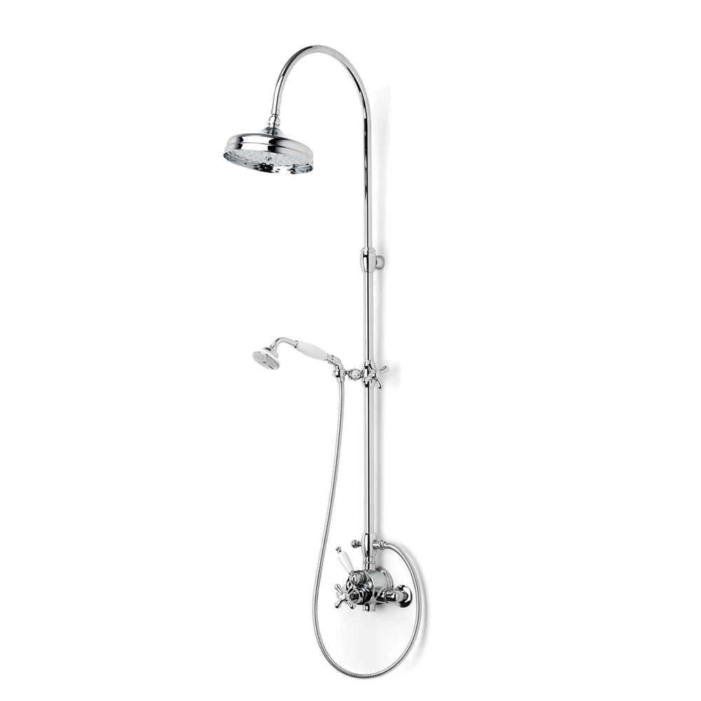 11.027.12 Aufputzgestänge mit Thermostatarmatur THPG Messing verchromt